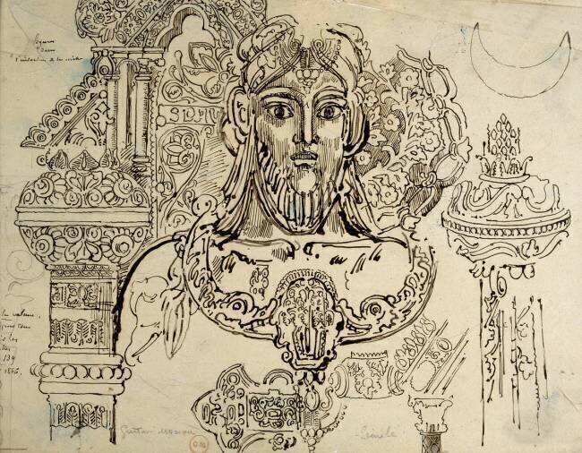 Etude pour "Jupiter et Sémélé", d'après l'Art pour tous Gustave Moreau