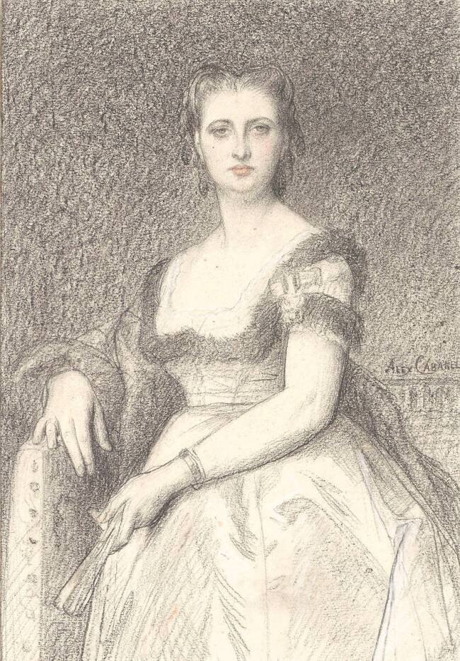 Etude pour le portrait de madame Carette Alexandre Cabanel