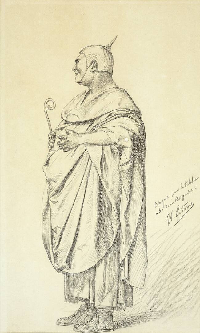 Etude pour les deux Augures Jean-Léon Gérôme