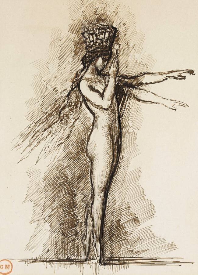 Etude pour Salomé dansant devant Hérode Gustave Moreau