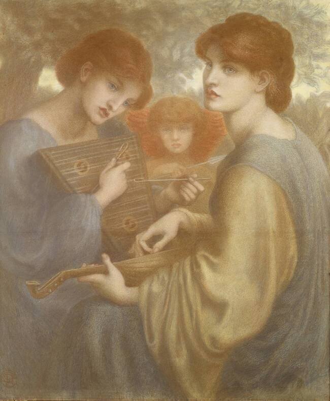 Etude pour "The Bower Meadow" Dante Gabriel Rossetti