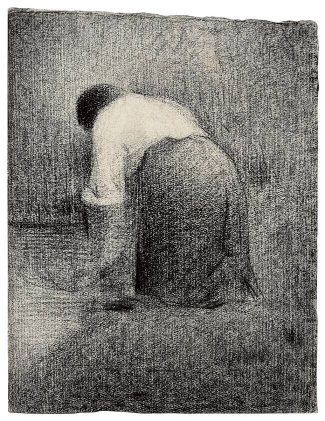 Femme agenouillée Georges Seurat