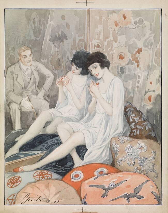 Femme dans un boudoir Aleksandrs Apsit