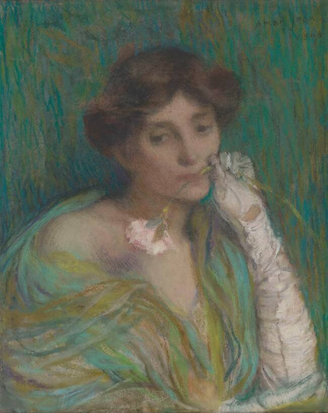 Femme à l'oeillet Edmond Aman-Jean