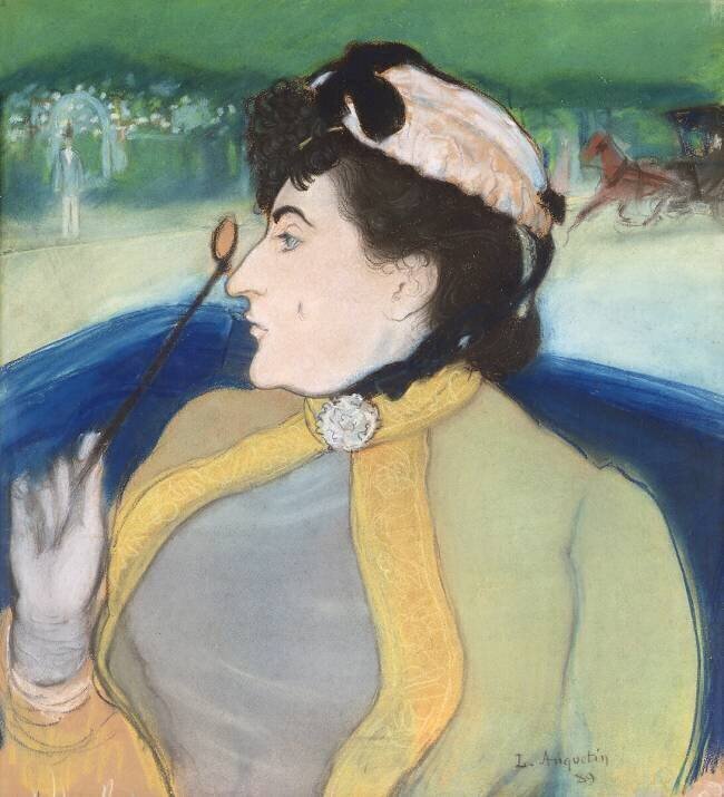 Femme en calèche Louis Anquetin