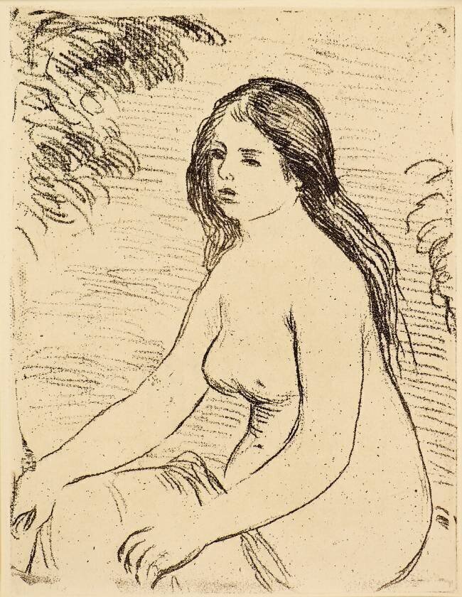 Femme nue assise Auguste Renoir