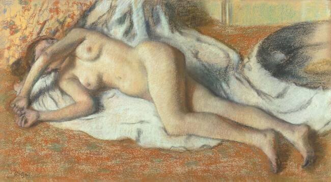Femme nue couchée Edgar Degas