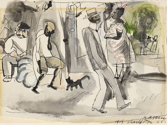 Figures dans un parc Jules Pascin