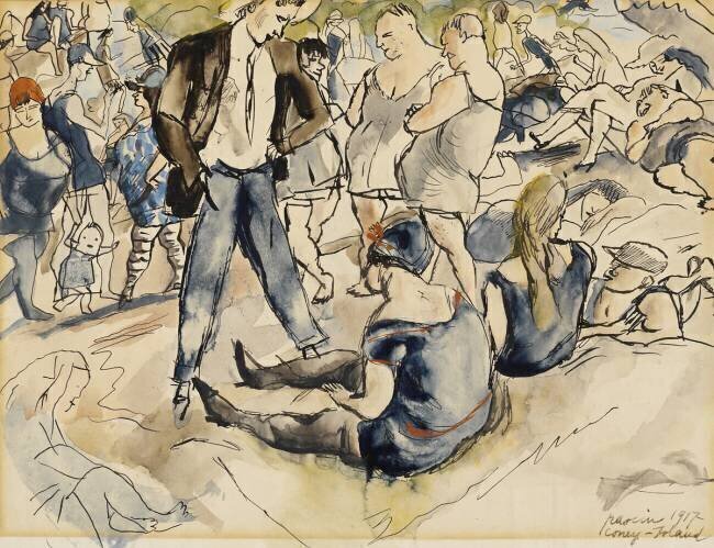 Figures sur la plage Jules Pascin