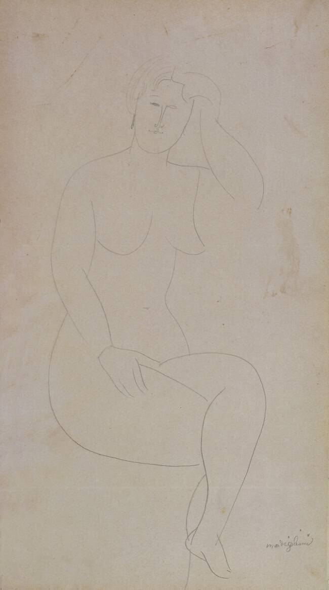 Fille nue debout Amedeo Modigliani