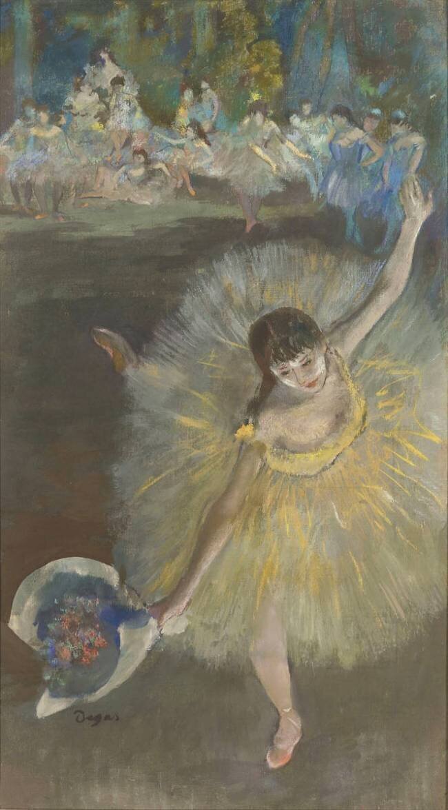 Fin d'arabesque ou Danseuse saluant Edgar Degas