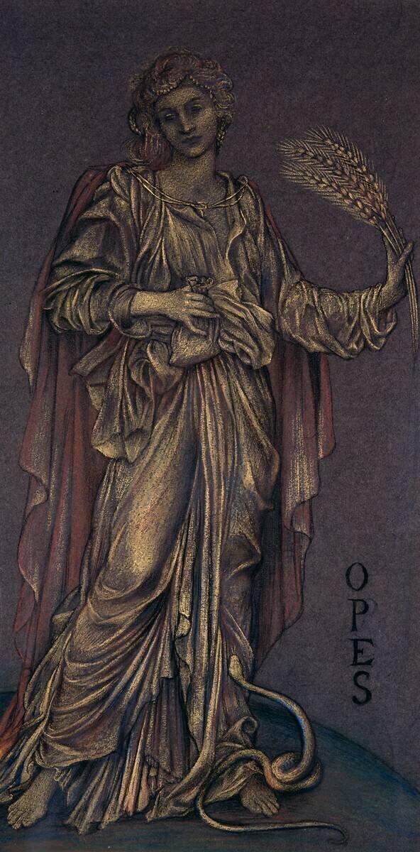 Finished study for Opes Evelyn de Morgan