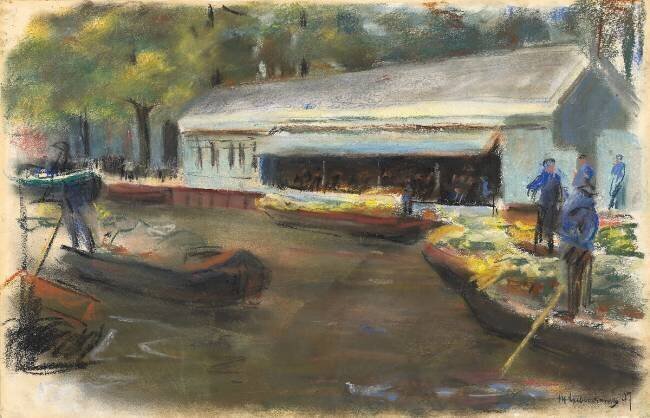 Gemusemarkt in Delft Max Liebermann