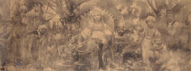 La Bosnie offrant ses produits à l'Exposition Alfons Mucha