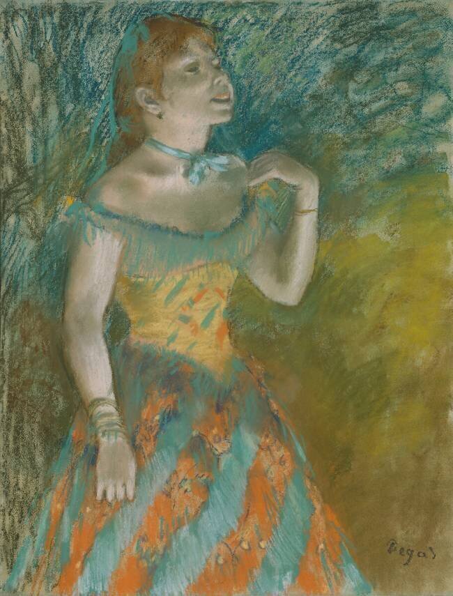 La chanteuse en vert Edgar Degas