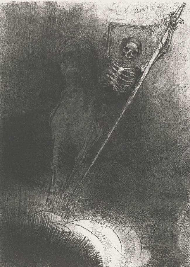 La mort à cheval Odilon Redon