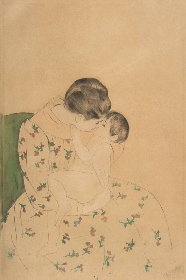 Le baiser de la mère Mary Cassatt