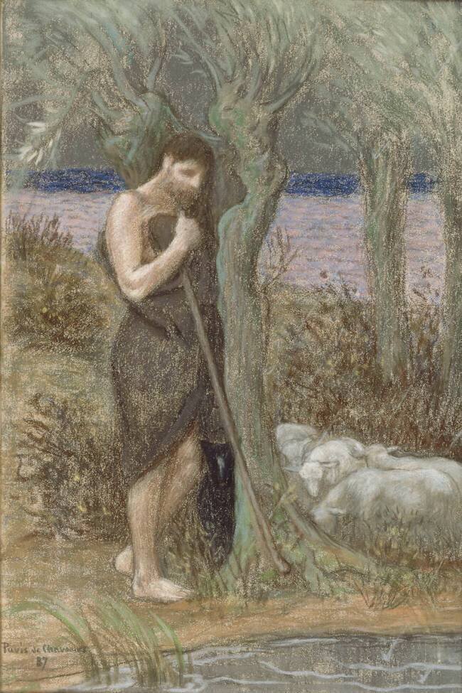 Le berger ou L'orage ou Pâtre gardant ses moutons Pierre Puvis de Chavannes