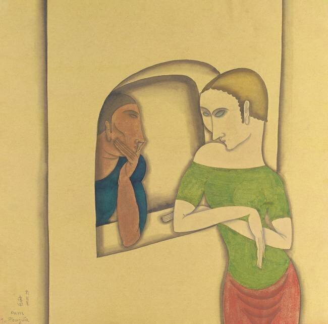 Le couple, 1917 Tsuguharu Foujita