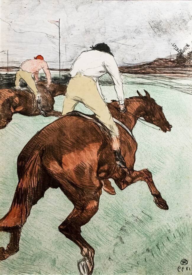Le Jockey se rendant au poteau Henri de Toulouse-Lautrec