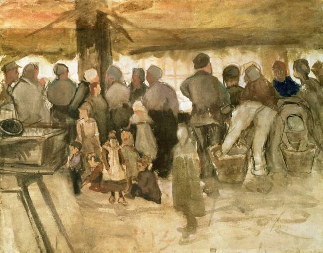 Le marché de la pomme de terre Vincent van Gogh