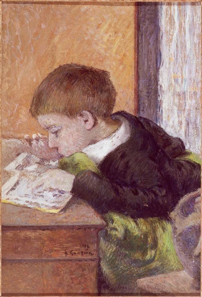 Le sculpteur Jean Paul Aubé (1837-1916) et son fils, Emile Paul Gauguin