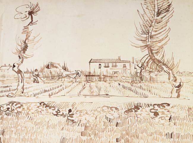 Le travail des champs à Arles Vincent van Gogh