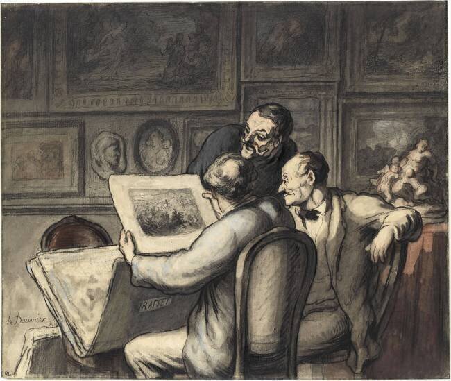 Prints lovers Honoré Daumier
