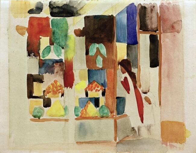 Les enfants chez les marchands de fruits et légumes I August Macke