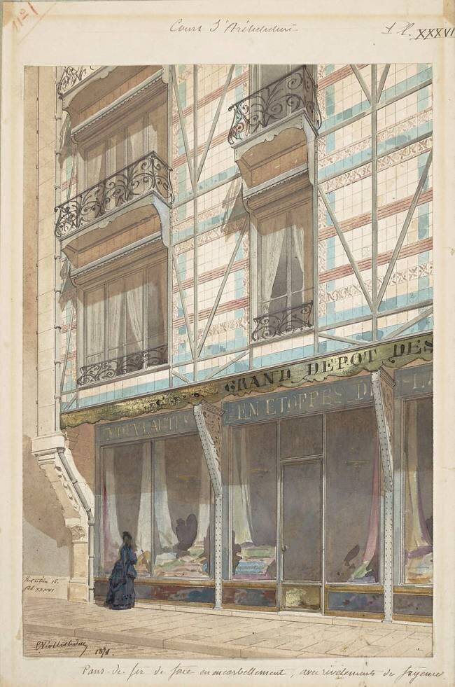 Maisons à pans de fer et revêtement de faïence Eugène Viollet-Le-Duc