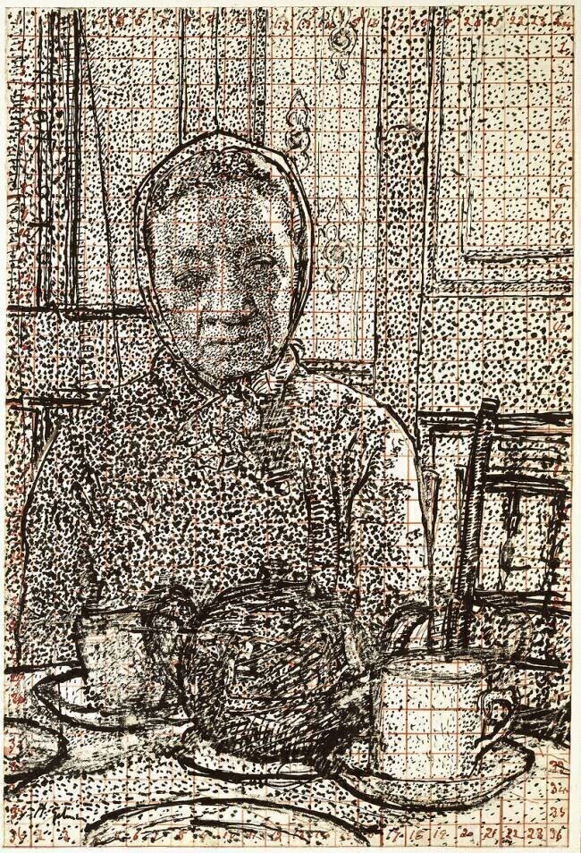Mme Mounter à la table du petit déjeuner Harold Gilman