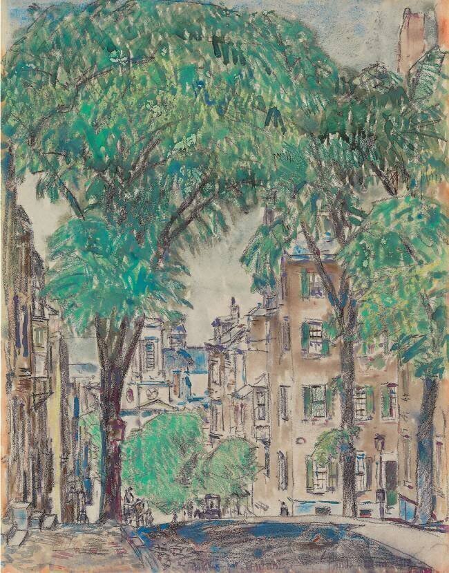 Mount Vernon Street Childe Hassam