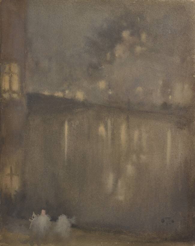 Nocturne : Gris et or-Canal, Hollande James Abbott McNeill Whistler