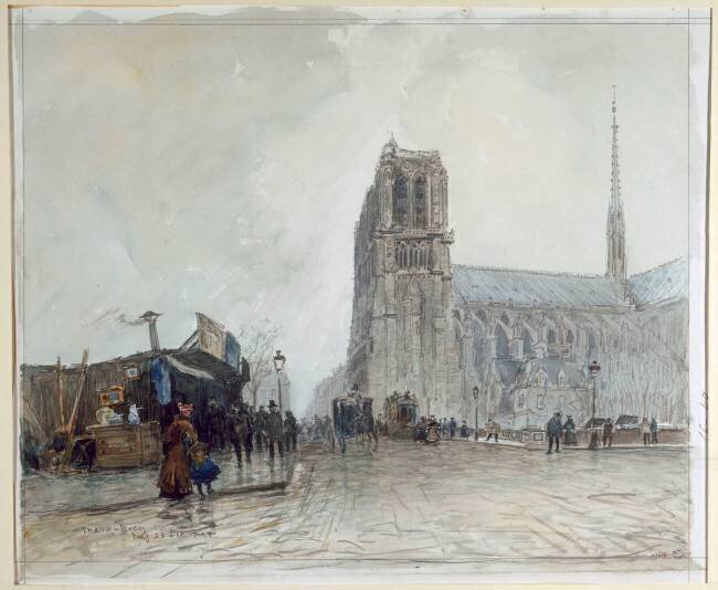 Notre Dame vue du Pont au Double Frank Myers Boggs