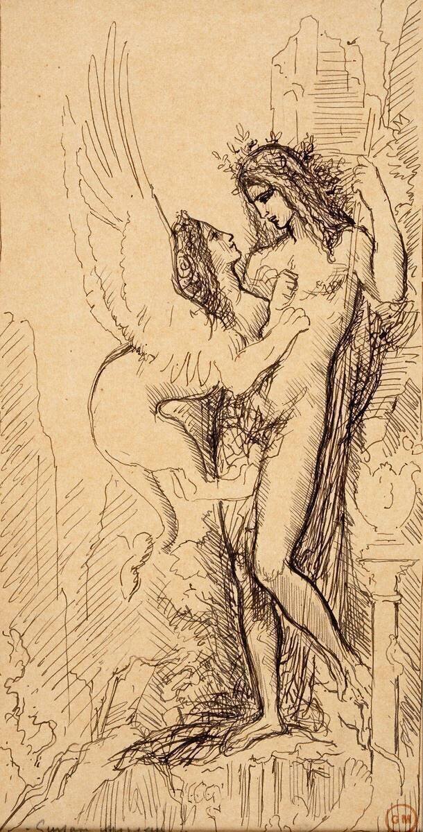 Oedipe et le sphinx Gustave Moreau