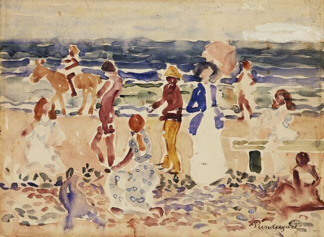 On the Beach Maurice Brazil Prendergast