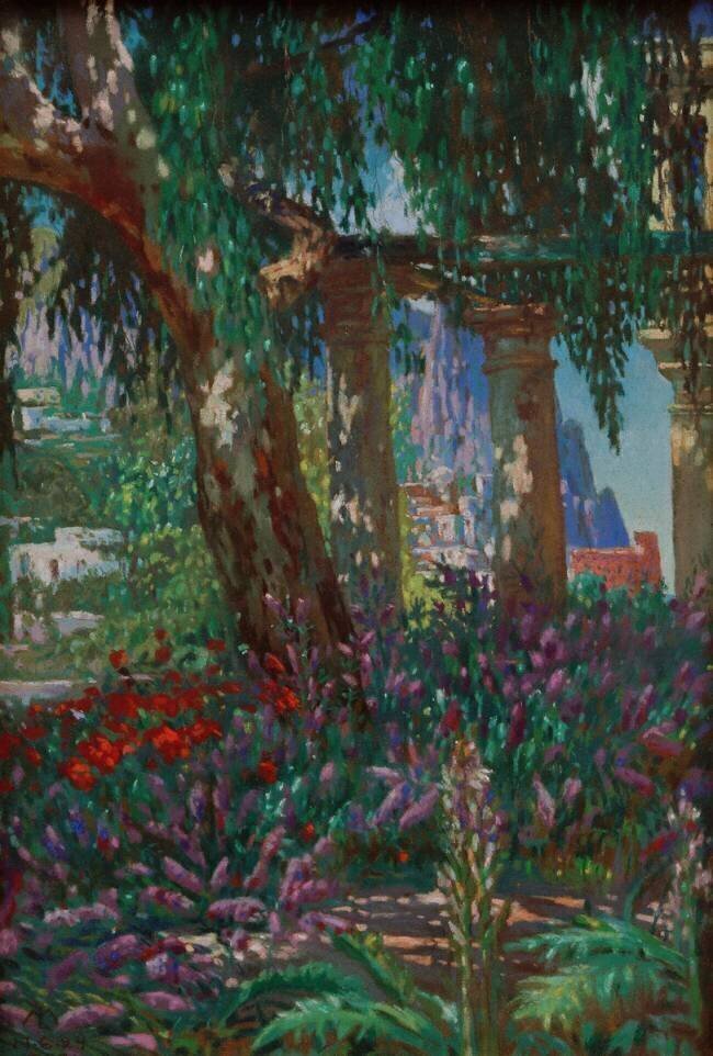 Paysage de Capri : Colonnes Melchior Lechter