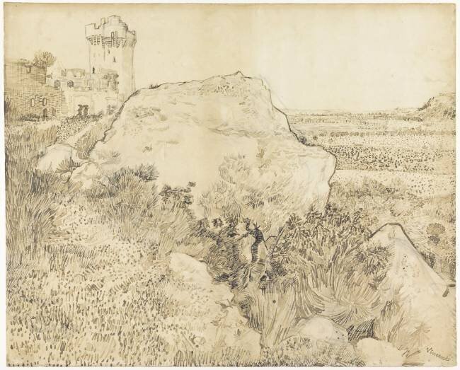 Paysage à l'abbaye de Montmajour à Arles Vincent van Gogh