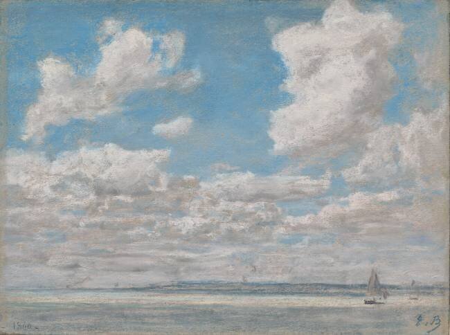 Paysage marin avec ciel ouvert Eugène Boudin