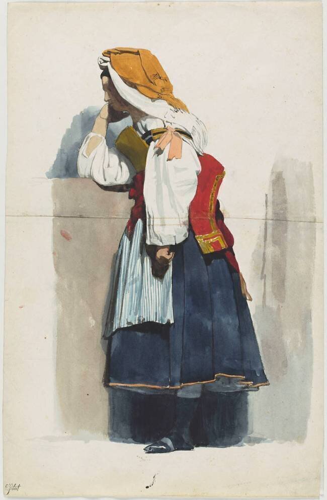 Paysanne de Cervara en costume Ernest Hébert