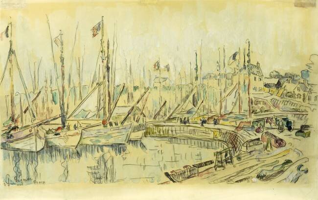 Péniches sur la Seine Maximilien Luce
