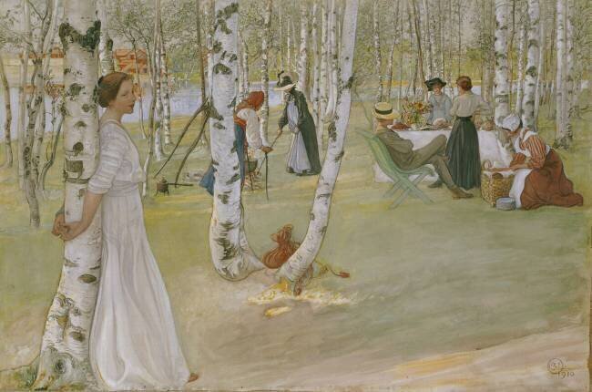 Petit-déjeuner en plein air Carl Larsson