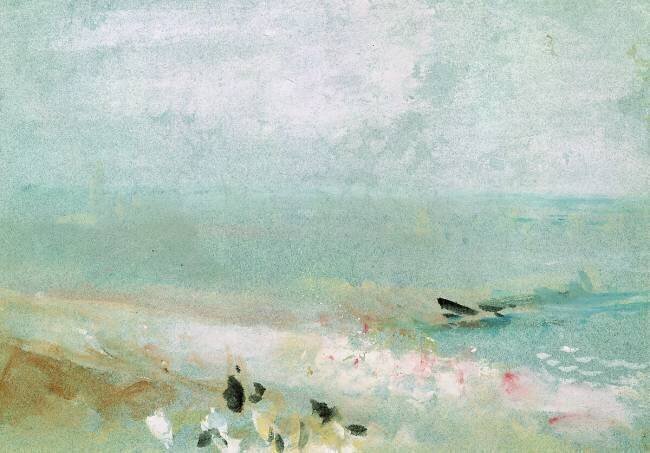 Plage avec Figures et Jetée Joseph Mallord William Turner