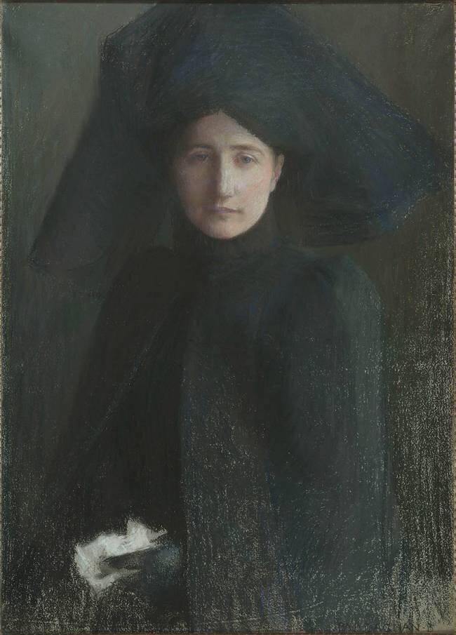Portrait de jeune femme en deuil Pascal Dagnan-Bouveret