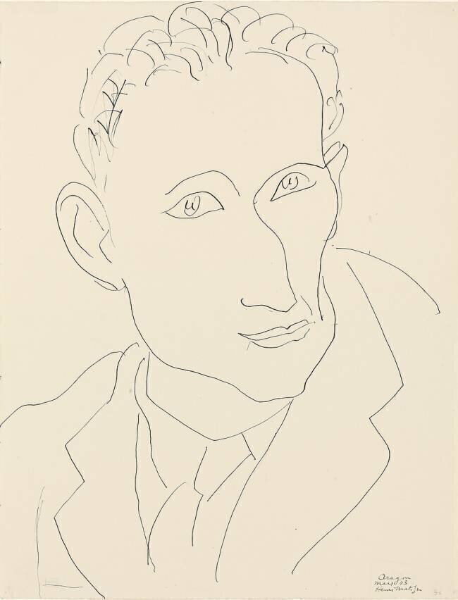 Portrait de Louis Aragon Henri Matisse