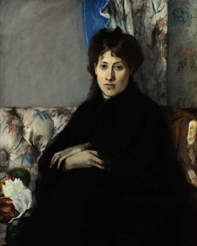 Portrait de Madame Pontillon, soeur de l'artiste, assise, sur un canapé Berthe Morisot
