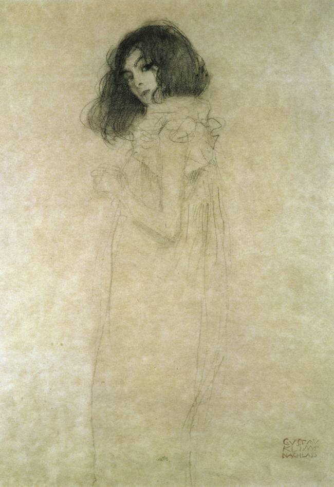 Portrait d'une jeune femme Gustav Klimt