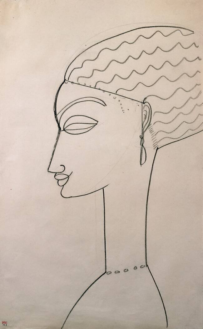Profil féminin Amedeo Modigliani
