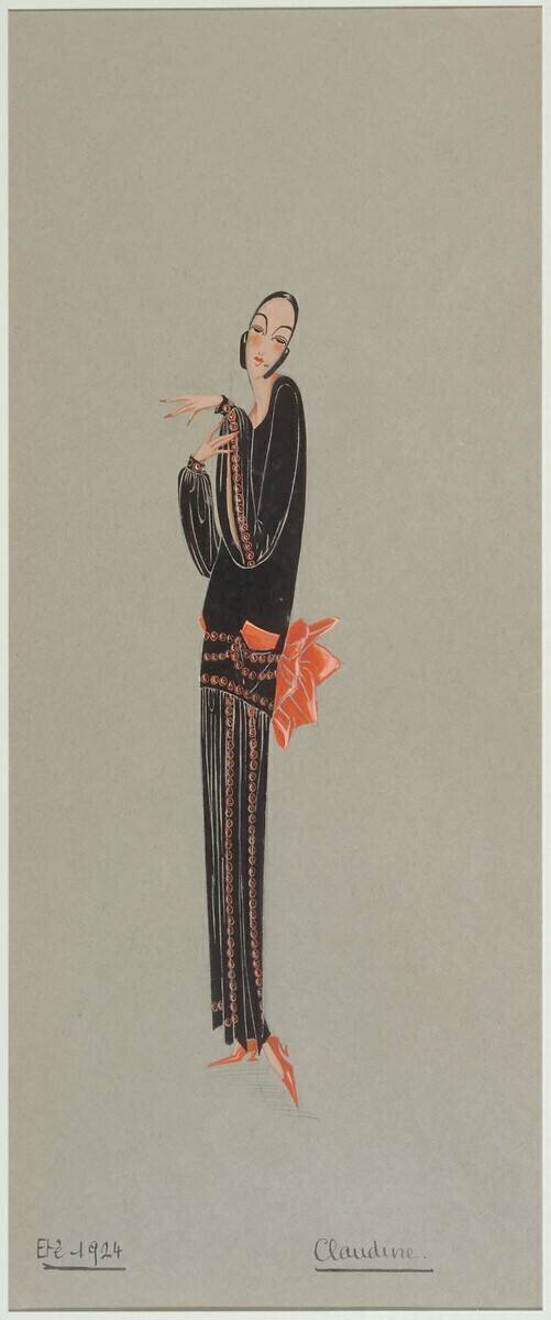 Projet de costume féminin : Claudine Jeanne Lanvin