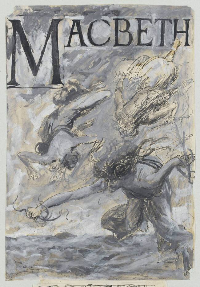 Projet de frontispice pour Macbeth Luc Olivier Merson